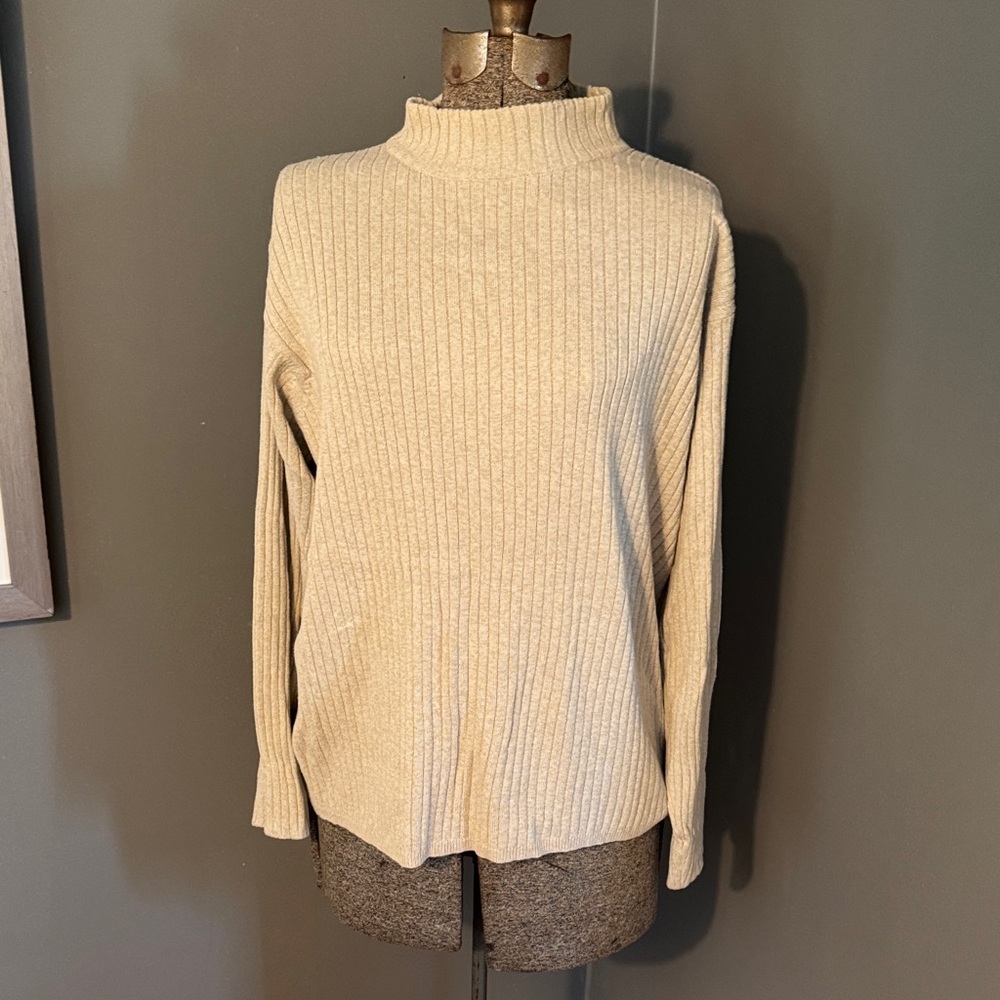 Brandini Cream Turtleneck Sweater
